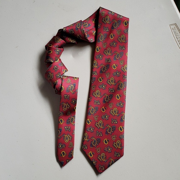HILDITCH & KEY silk tie paisley pattern - Picture 4 of 7